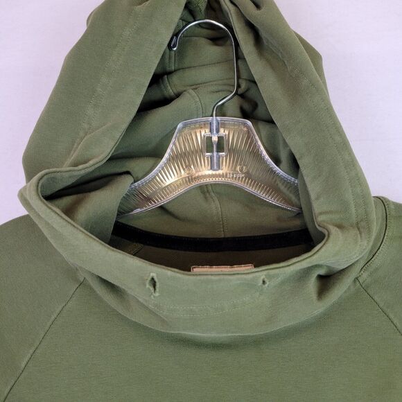 American Giant Womens Tunic Hoodie Dress Size Small Green Pullover Sweatshirt - Picture 9 of 10